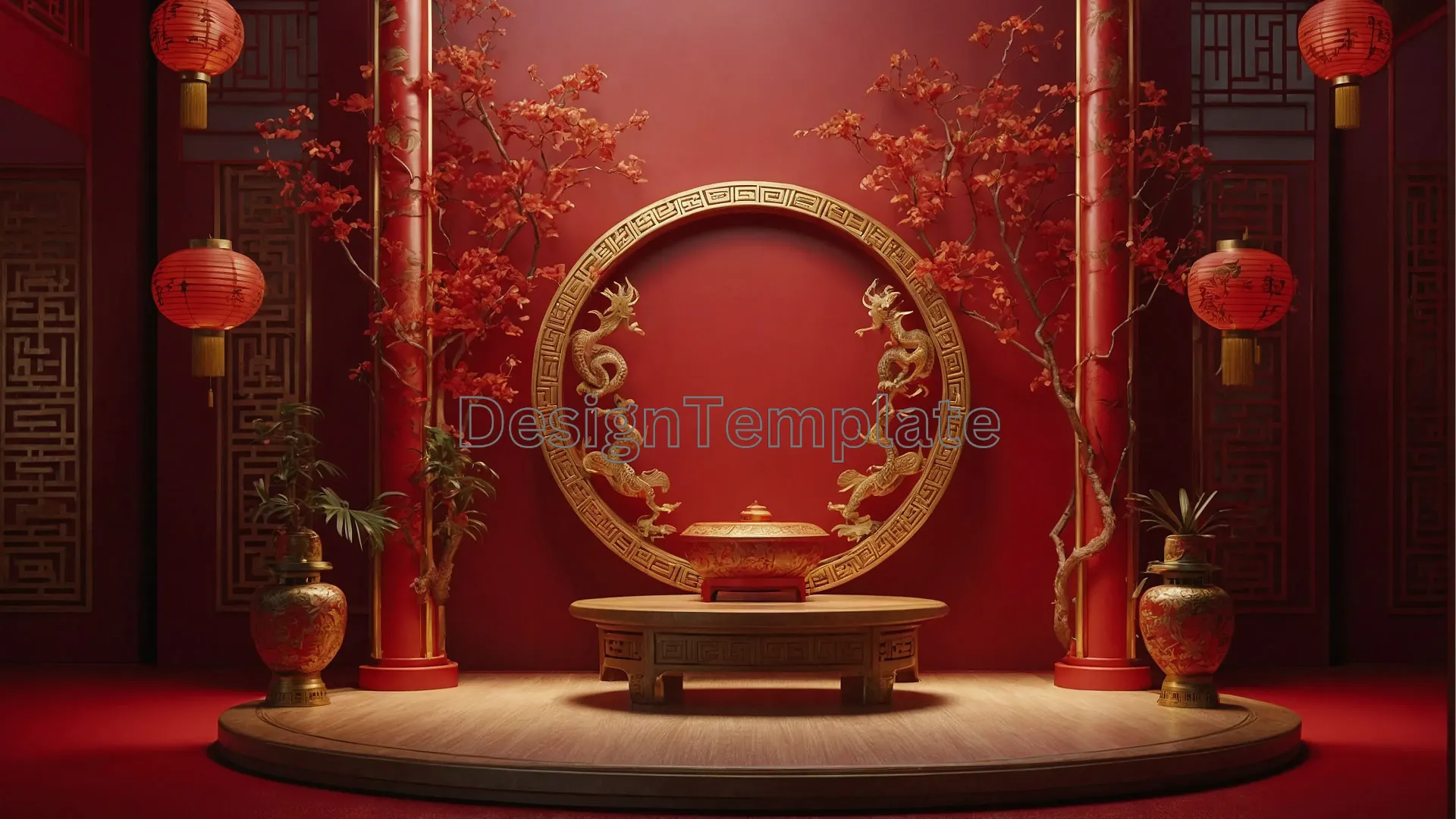 Dragon Embrace Podium Ornate Design Image image